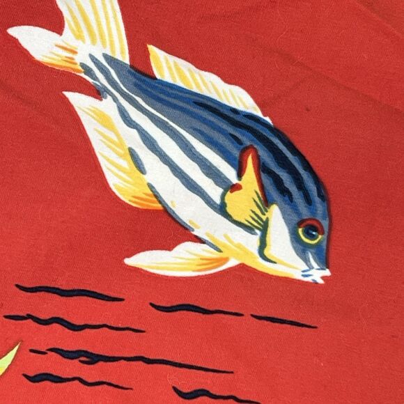 Polo‎ Ralph Lauren Mens Orange Graphic Marlins Swim Trunks Board Shorts Sz Large - Picture 3 of 12